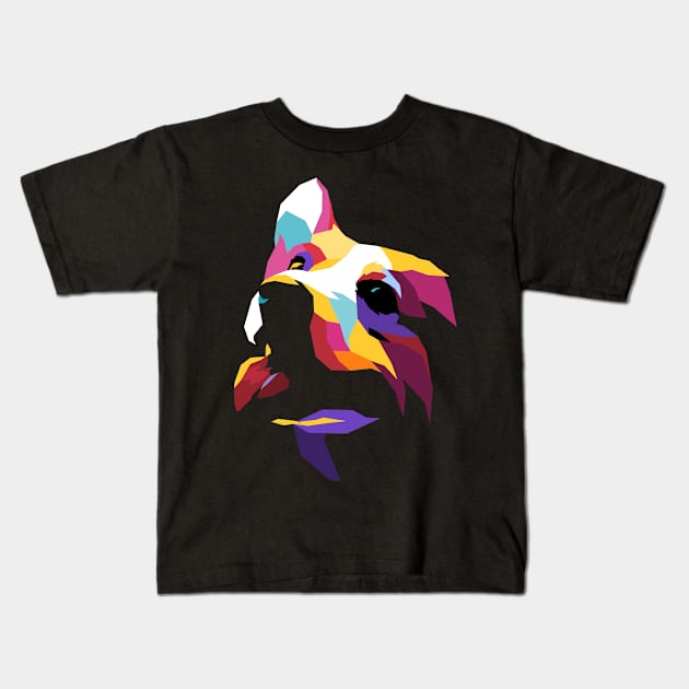 Dog Pop Art Kids T-Shirt by Gariswave